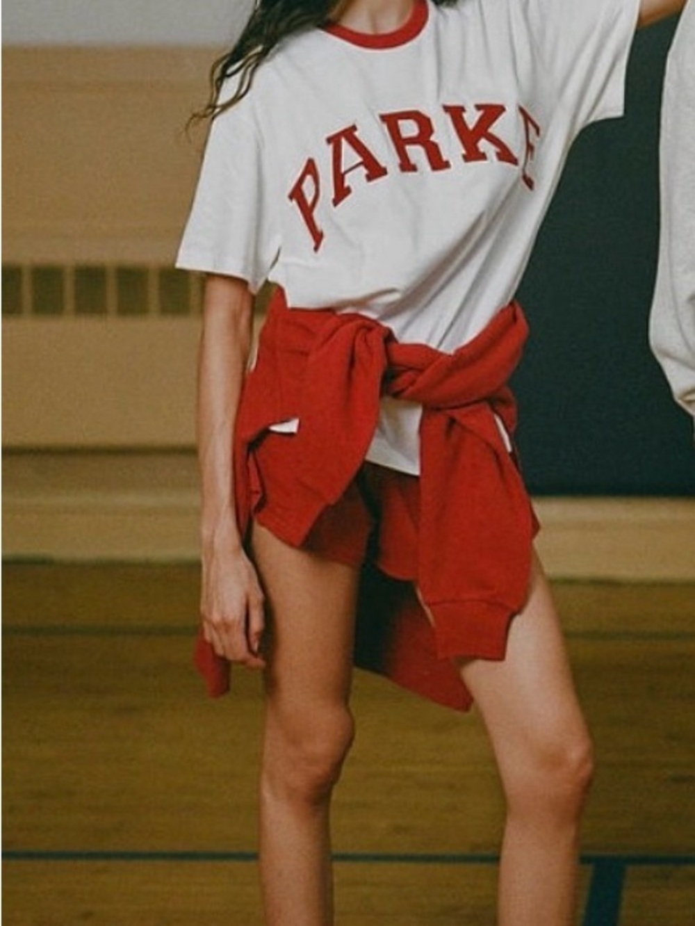 NIB Parke Varsity T-Shirt Red White